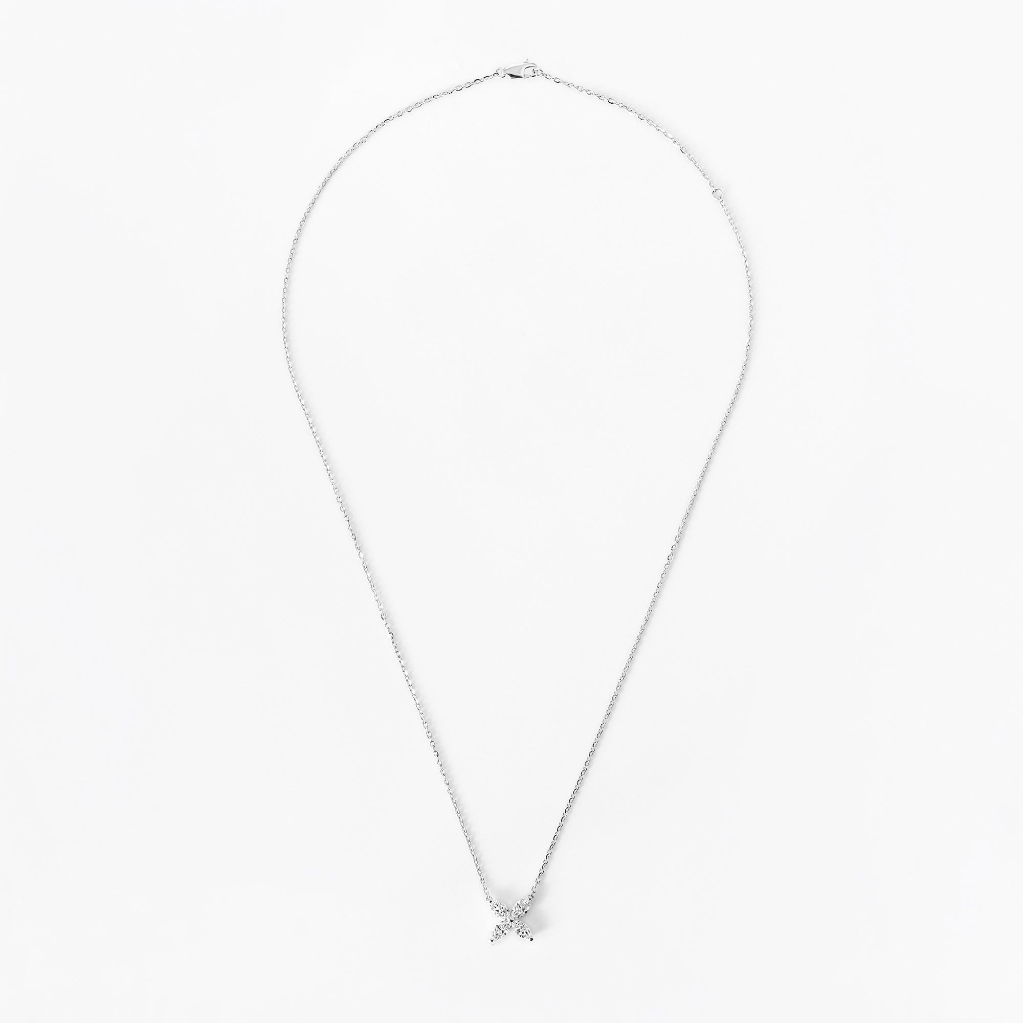 Marquise Diamond Flower Pendant