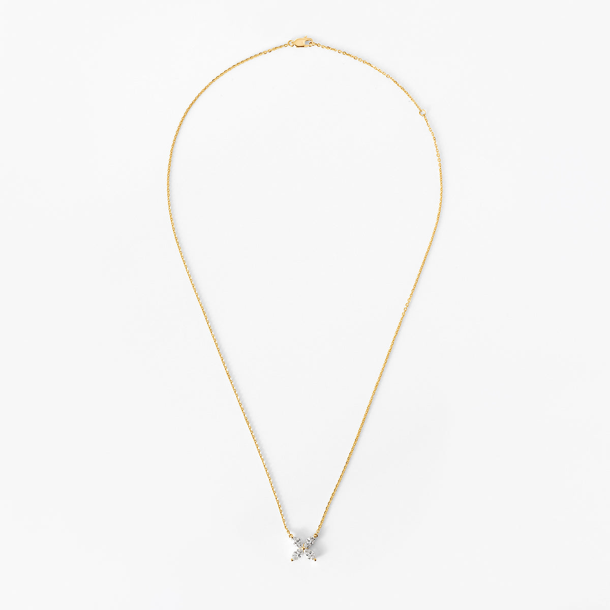 Marquise Diamond Flower Pendant