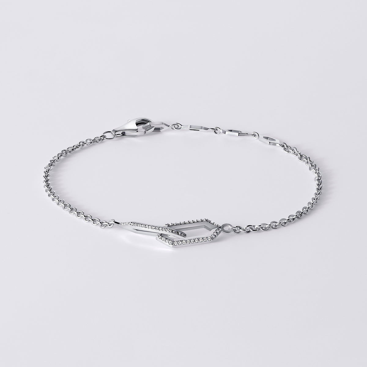 Legacy Love Interlocking Diamond Bracelet, Sterling Silver