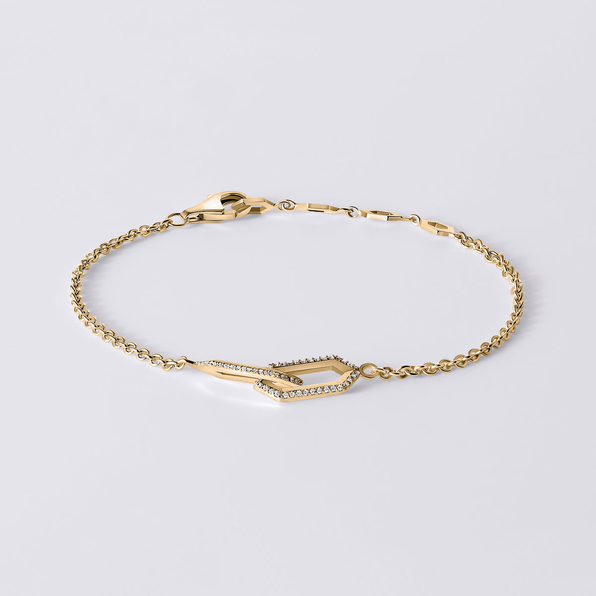 Legacy Love Interlocking Bracelet (1/4CTW), 18K Yellow Gold Vermeil With Diamonds