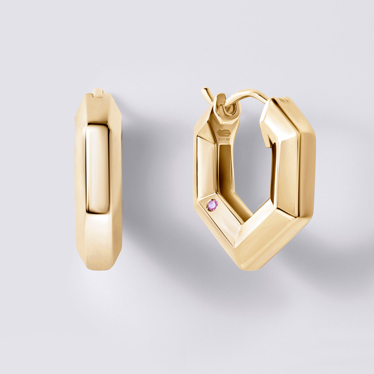 Legacy Love Geometric Hoop, 18K Yellow Gold Vermeil