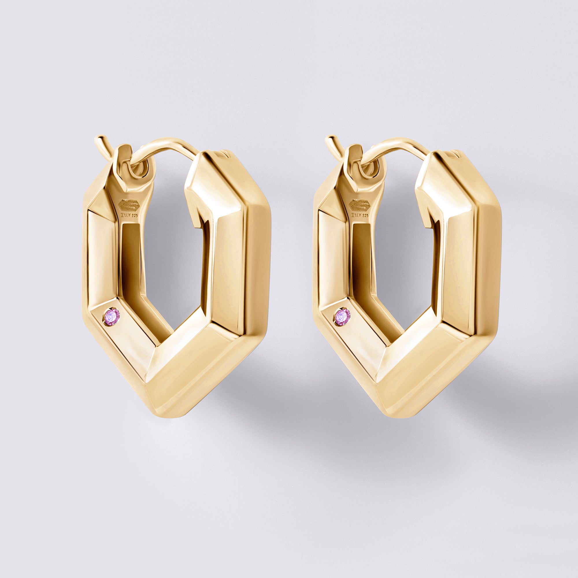 Legacy Love Geometric Hoop, 18K Yellow Gold Vermeil