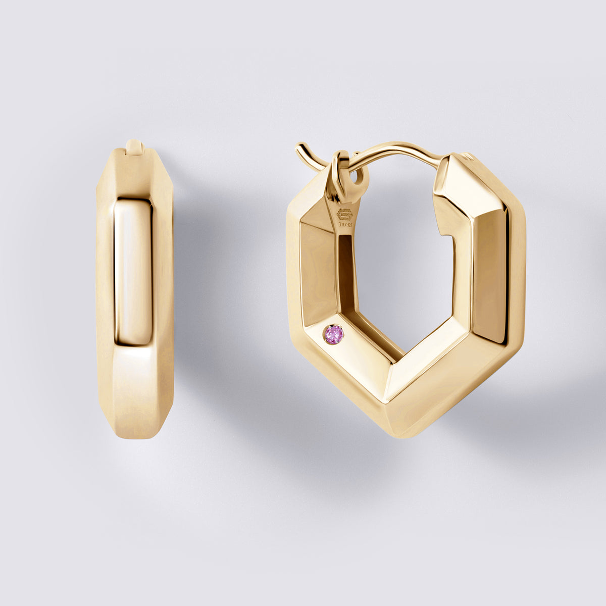 Legacy Love Geometric Hoop, 18K Yellow Gold Vermeil