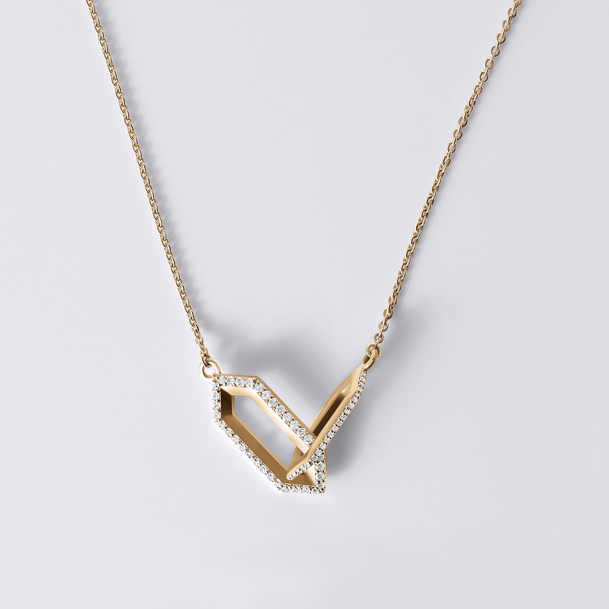 Legacy Love Interlocking Necklace (1/4 CTW ), 18K Yellow Gold Vermeil With Diamonds