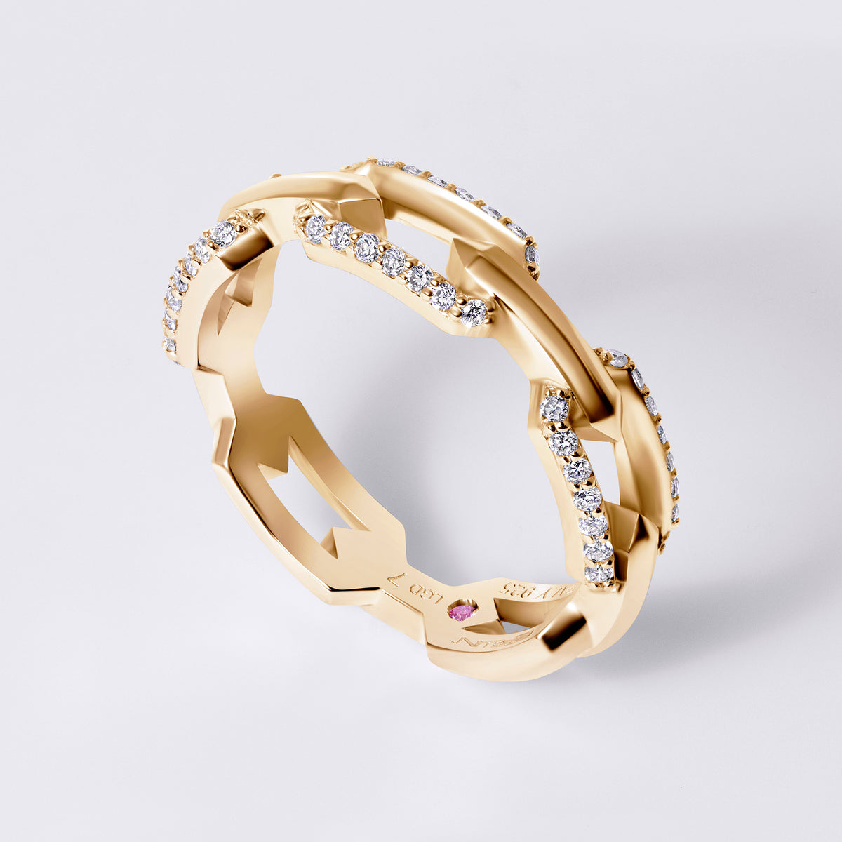 Legacy Love Link Ring (1/5 CTW), 18k Vermeil With Diamonds