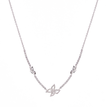 Metamorphosis Diamond Butterfly Line Necklace