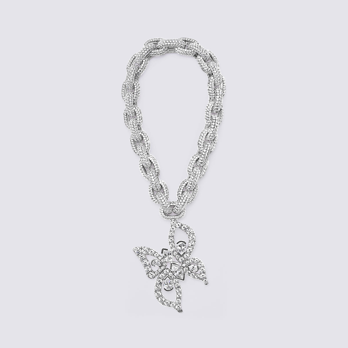 Metamorphosis Couture Diamond Pave Choker w/ Butterfly