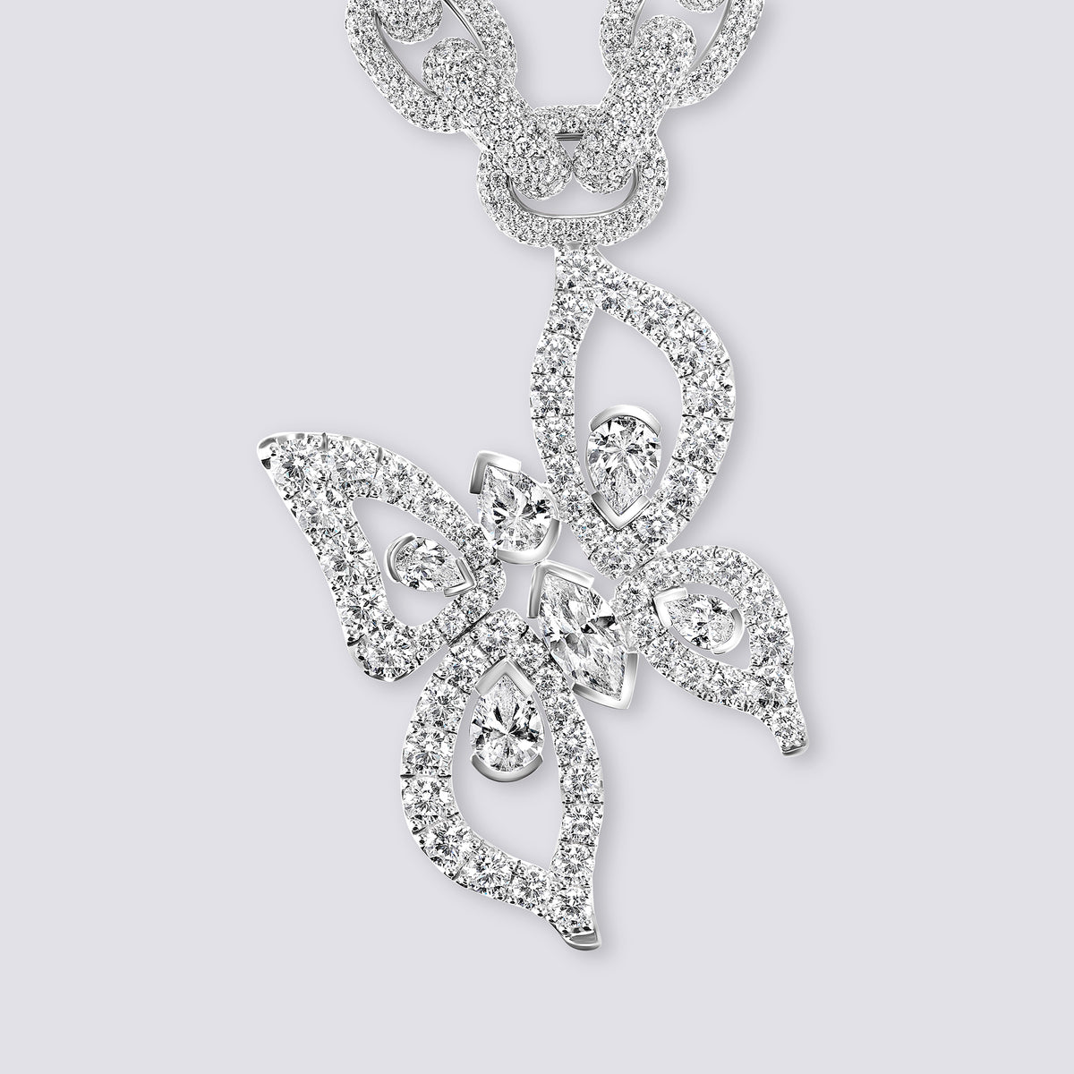 Metamorphosis Couture Diamond Pave Choker w/ Butterfly