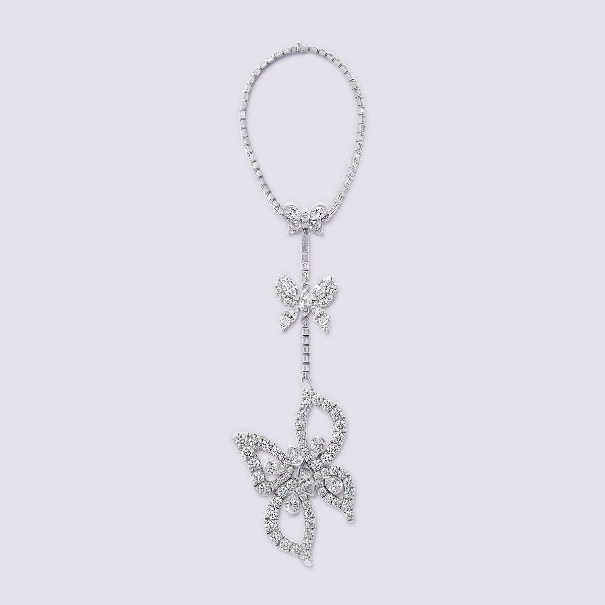 Metamorphosis Couture Diamond Lariat Necklace