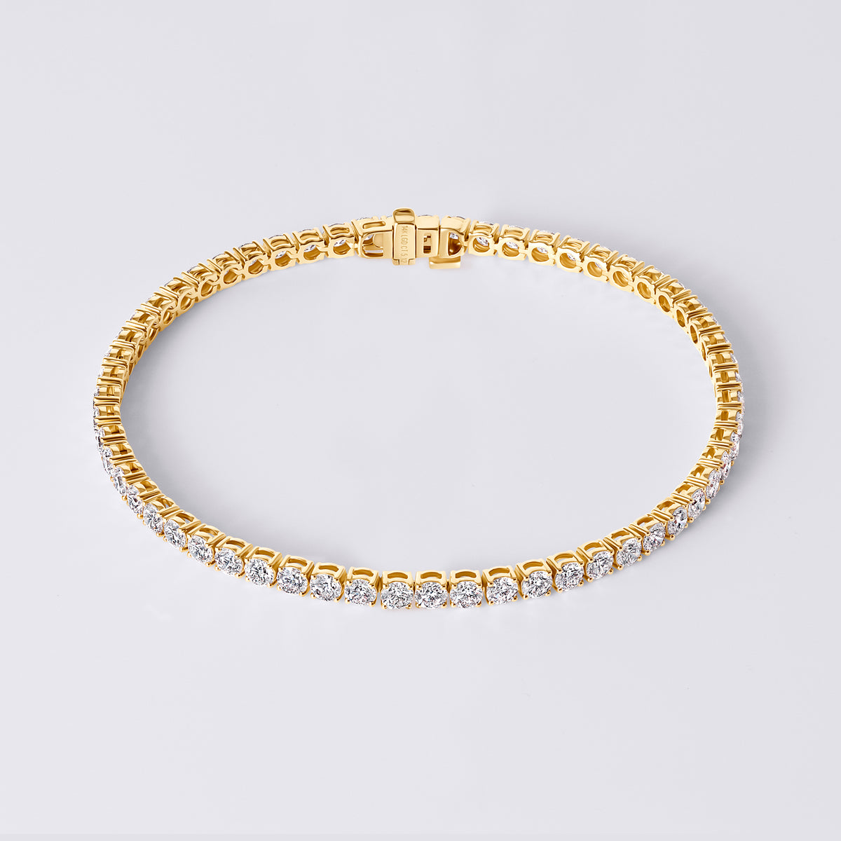 Diamond Classics Round 4 Prong Tennis Bracelet, Yellow Gold