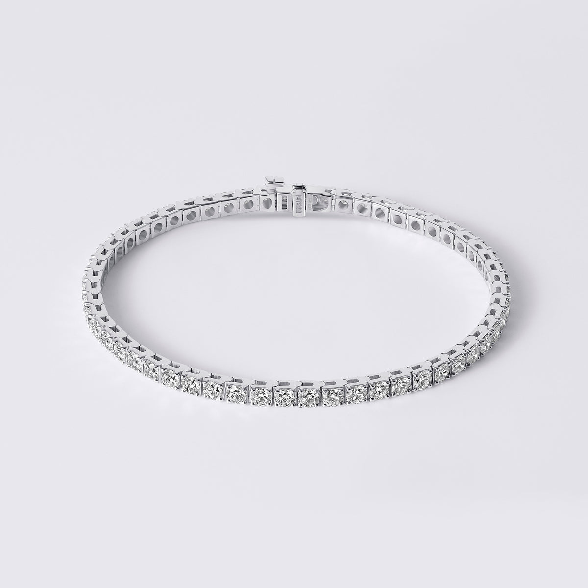 Diamond Classics Round 4 Prong Tennis Bracelet, White Gold