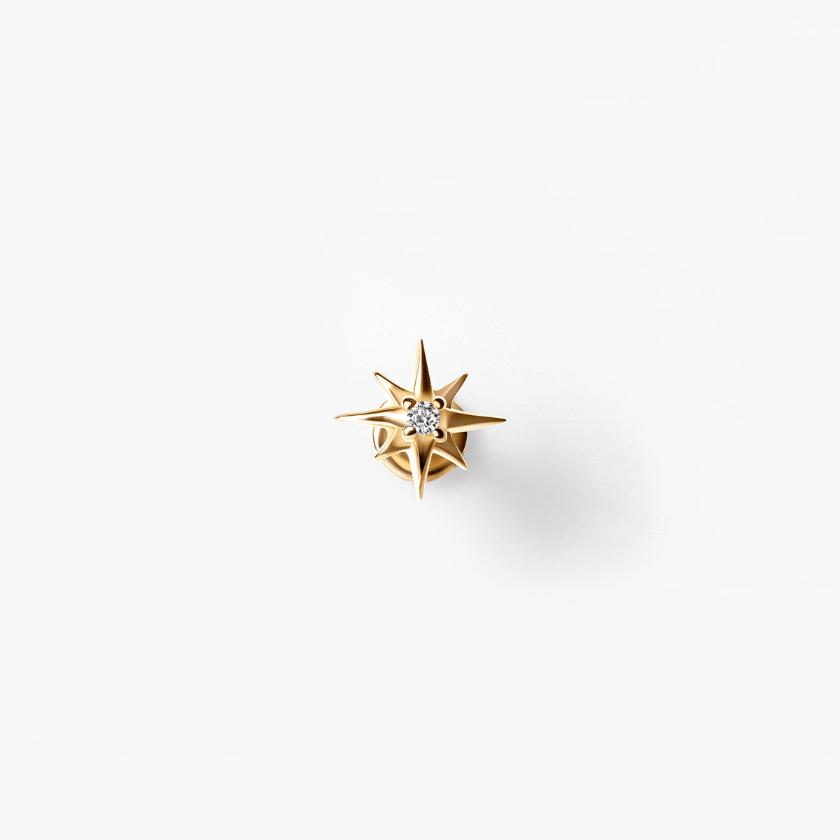Round Diamond Starburst Stud Earrings