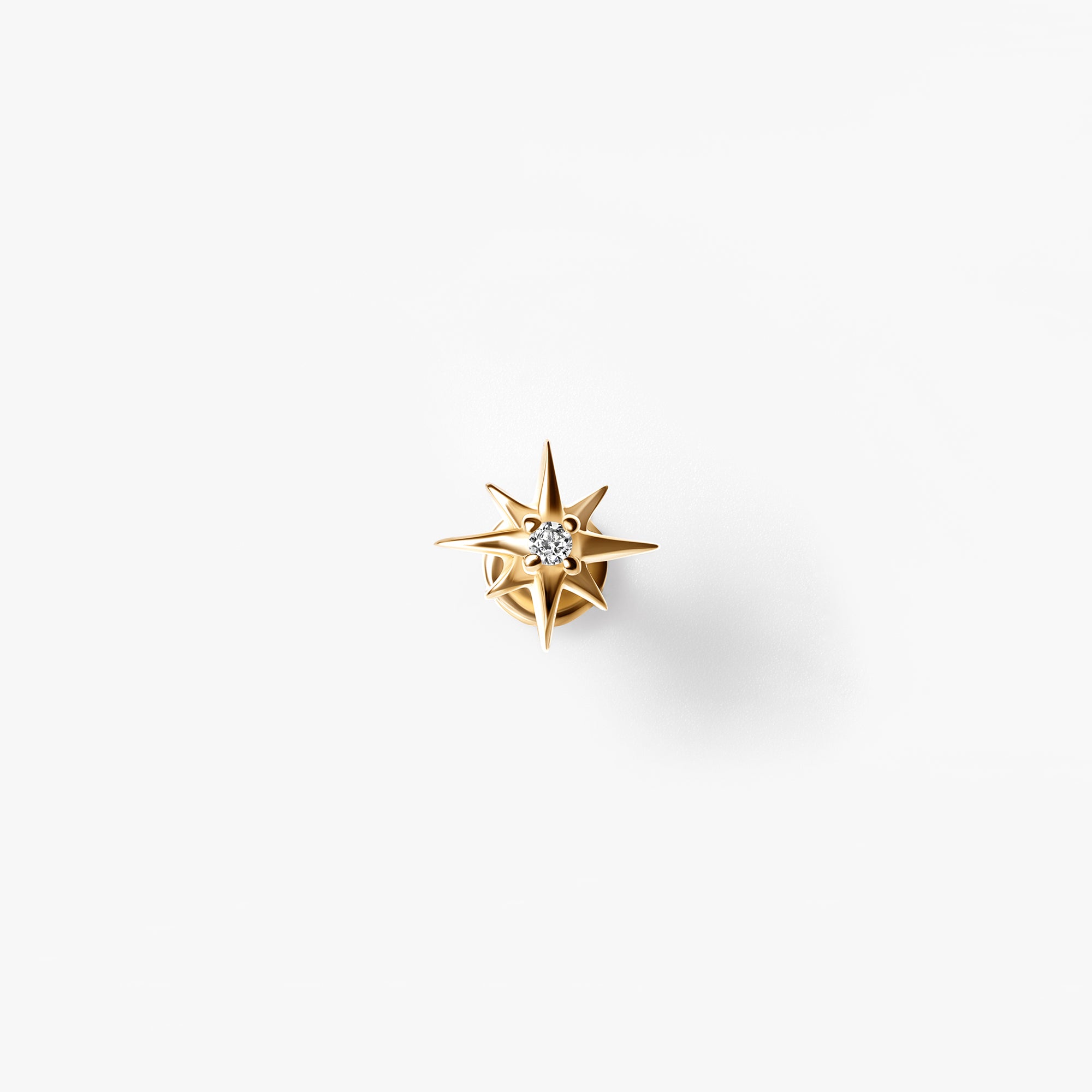 Round Diamond Starburst Stud Earrings