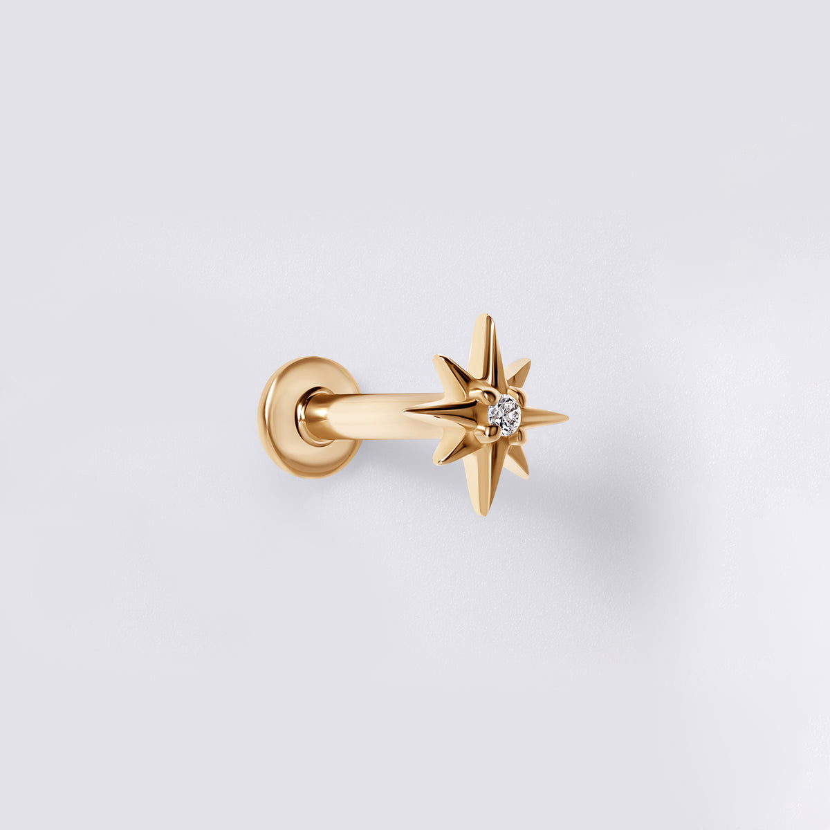 Round Diamond Starburst Stud Earrings
