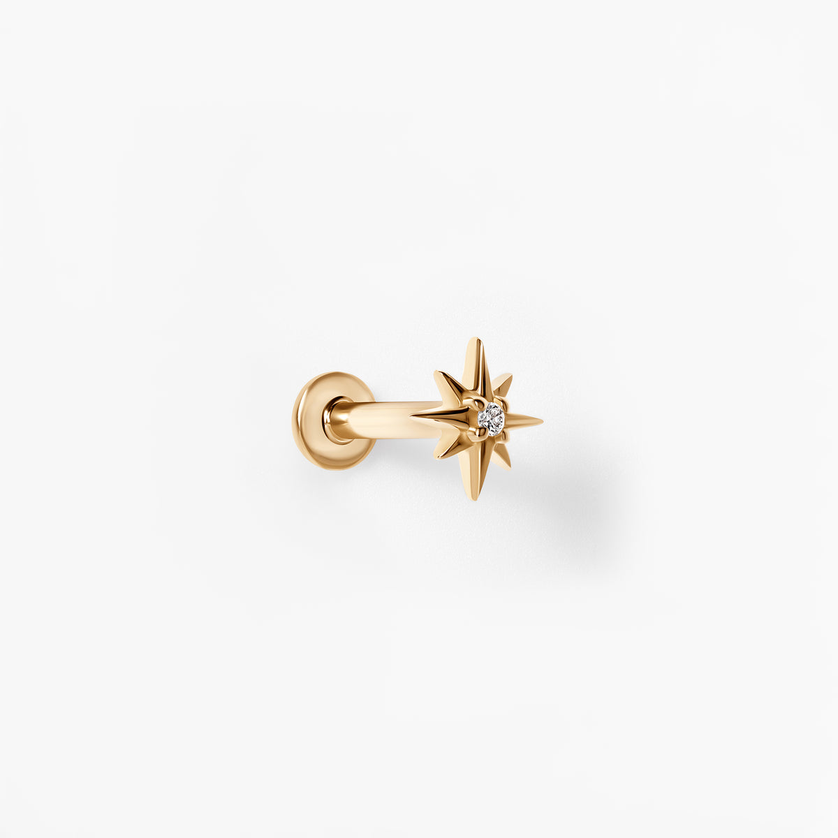 Round Diamond Starburst Stud Earrings