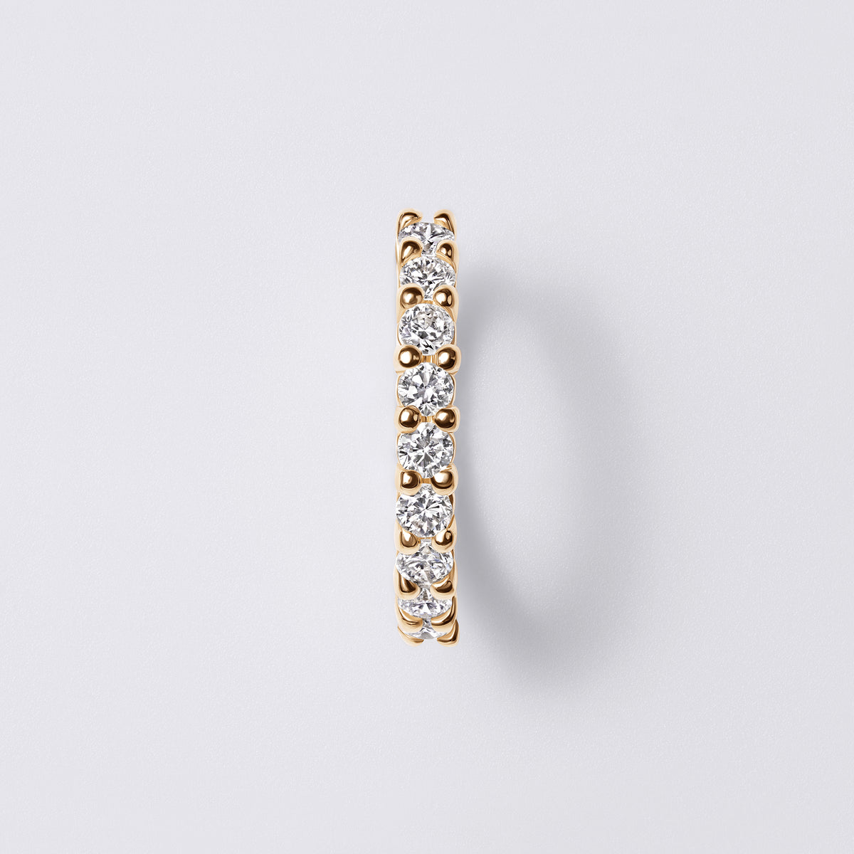 Round Diamond Pavé Huggie Earrings