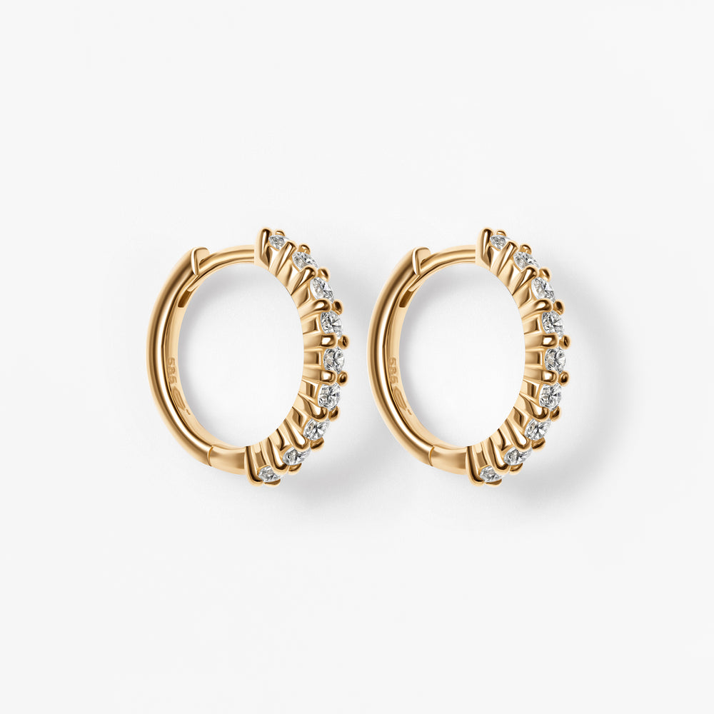 Pavé Diamond Mini Huggie Earrings