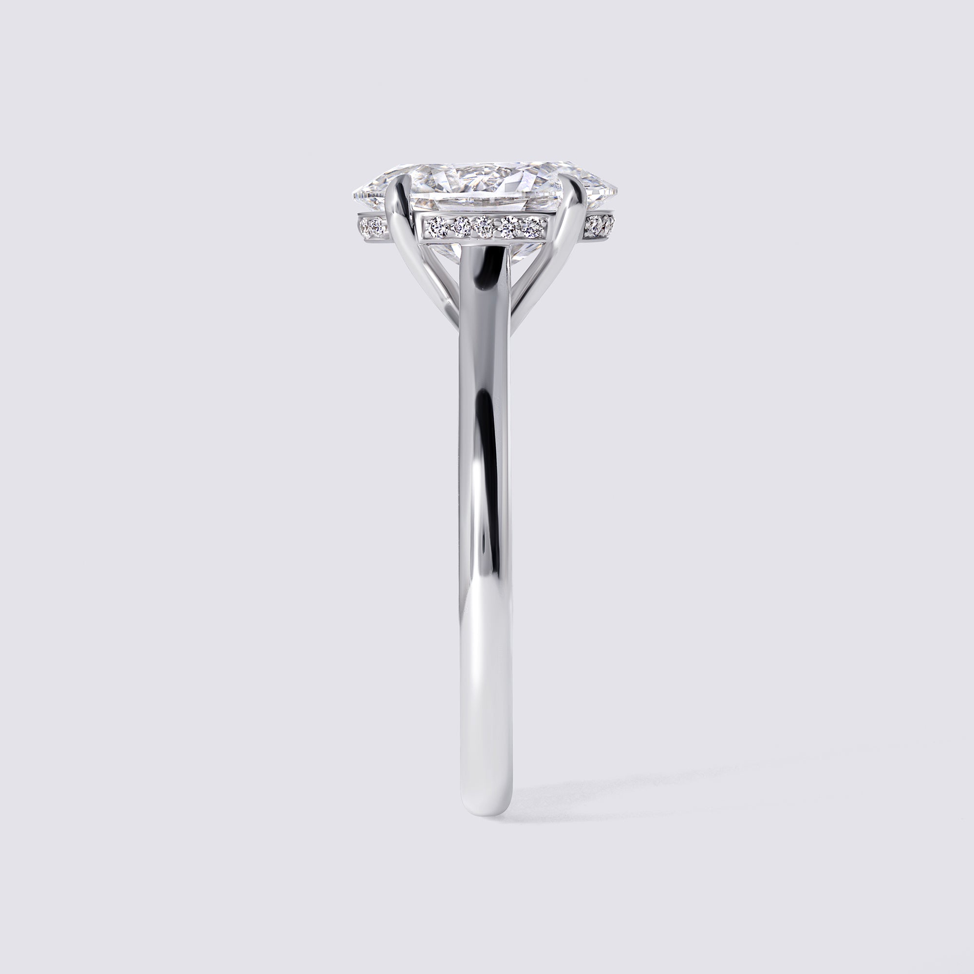 Sora 2.05 CTW Oval Diamond Hidden Halo Engagement Ring