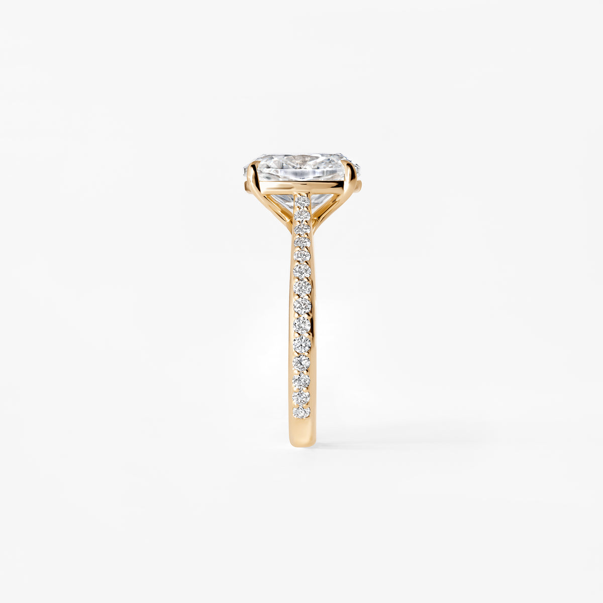 3.11CT Elongated Cushion Pavé Engagement Ring