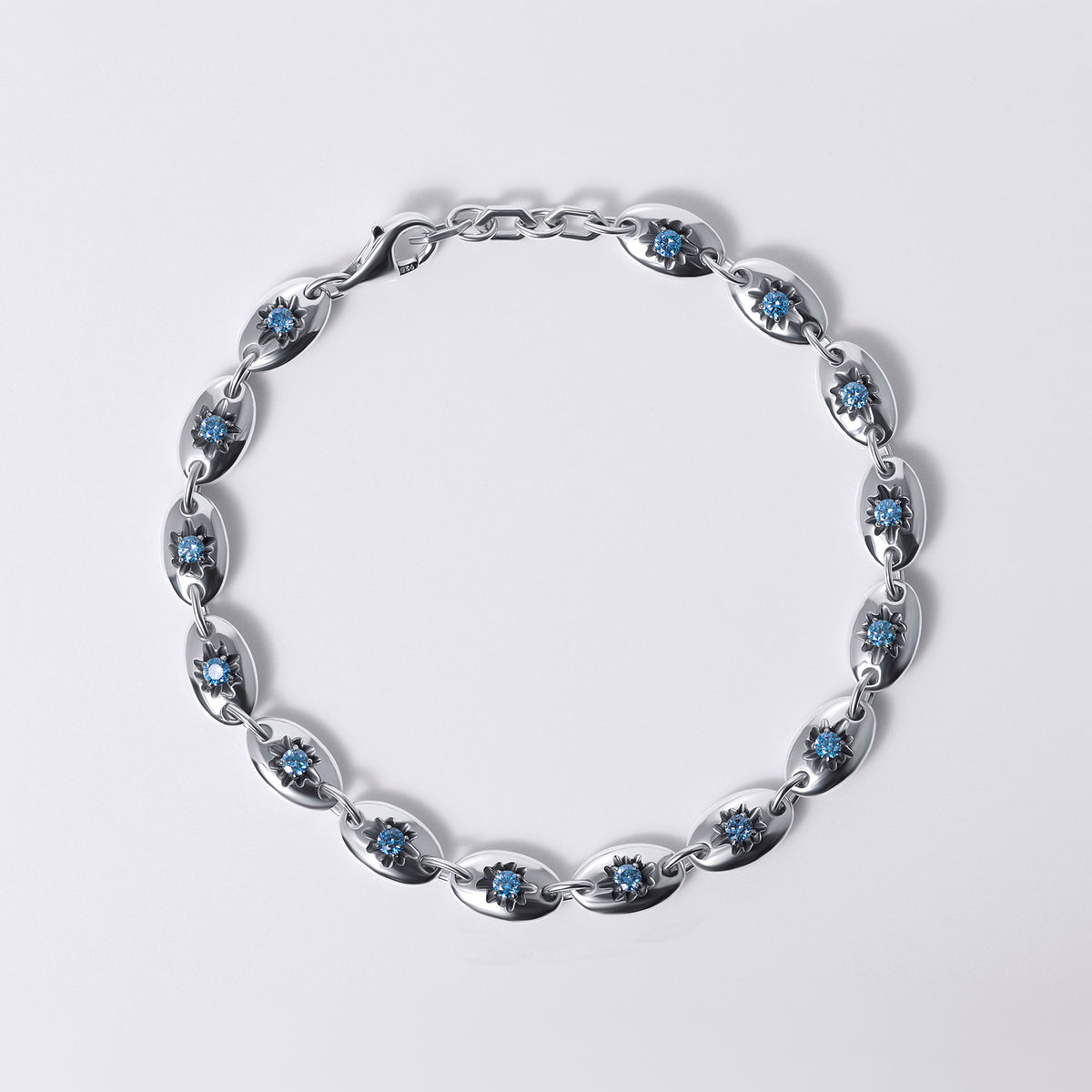 Solaris Blue Diamond Bead Bracelet (1 1/2CTW)