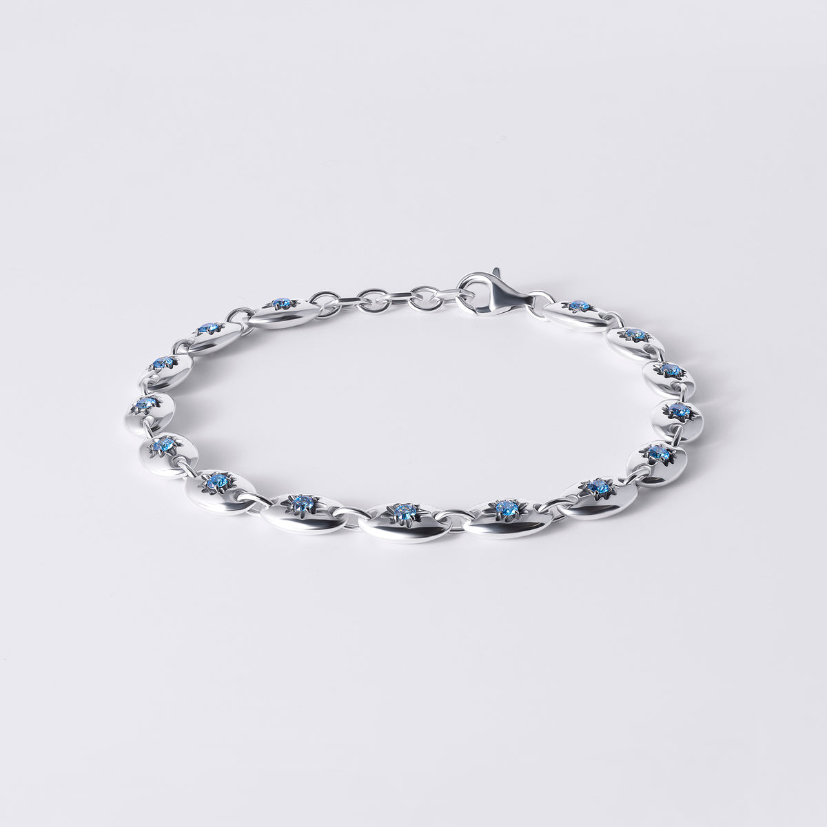 Solaris Blue Diamond Bead Bracelet (1 1/2CTW)