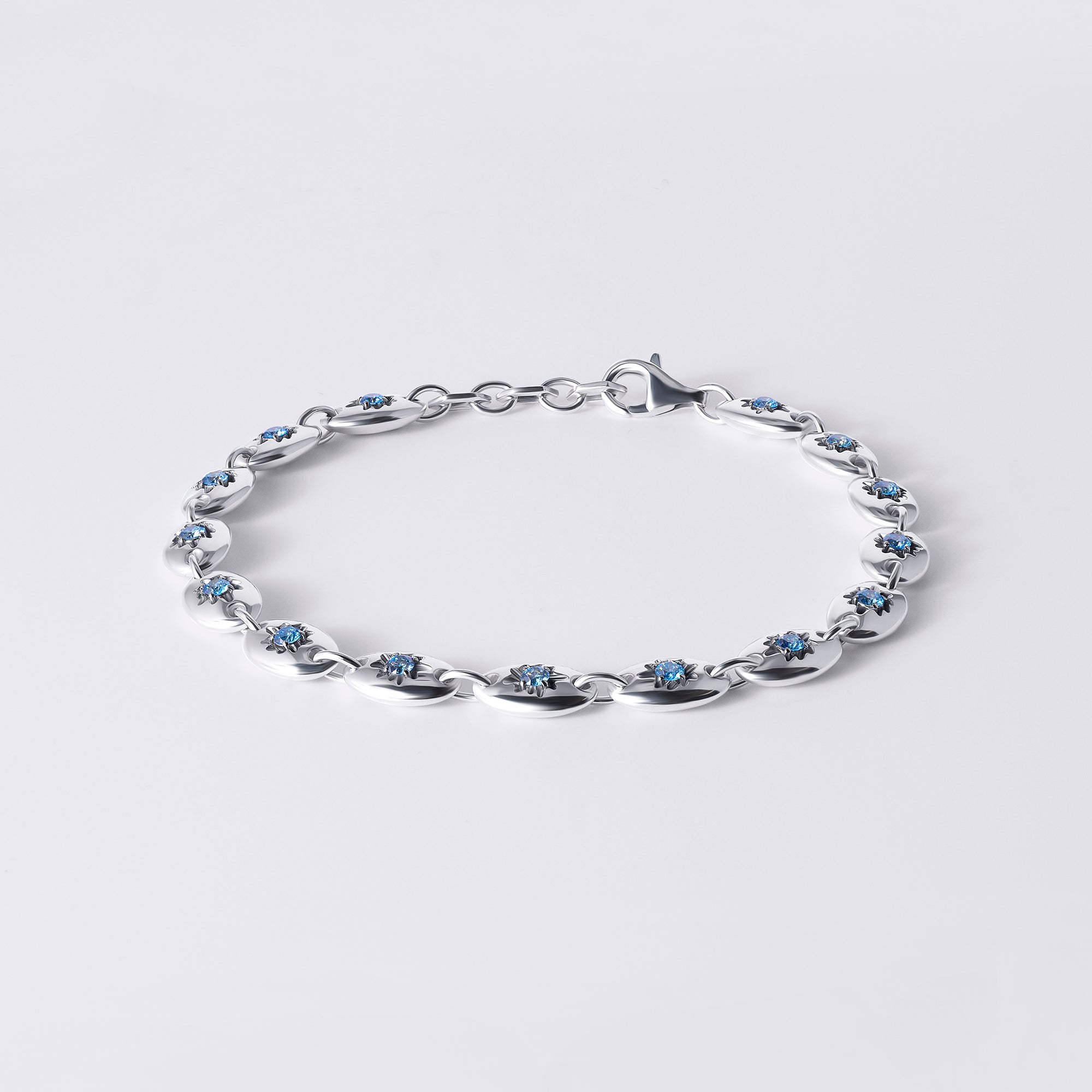 Solaris Blue Diamond Bead Bracelet (1 1/2CTW)