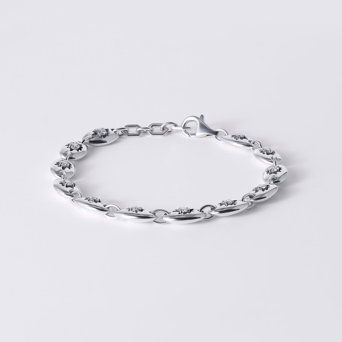 Solaris White Diamond Bead Bracelet (1 1/5CTW)