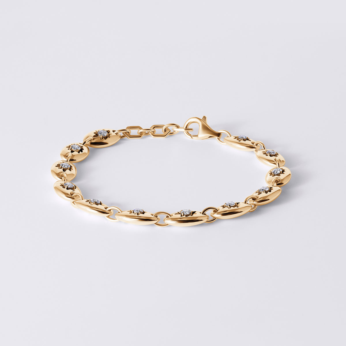 Solaris White Diamond Bead Bracelet