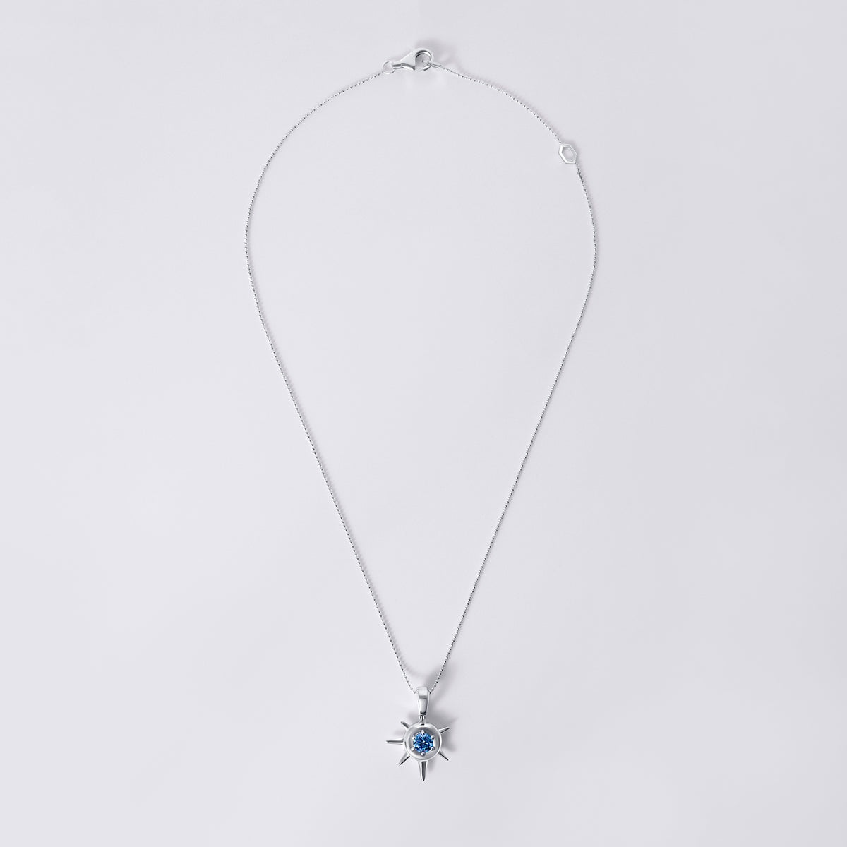 Solaris Blue Diamond Pendant Necklace