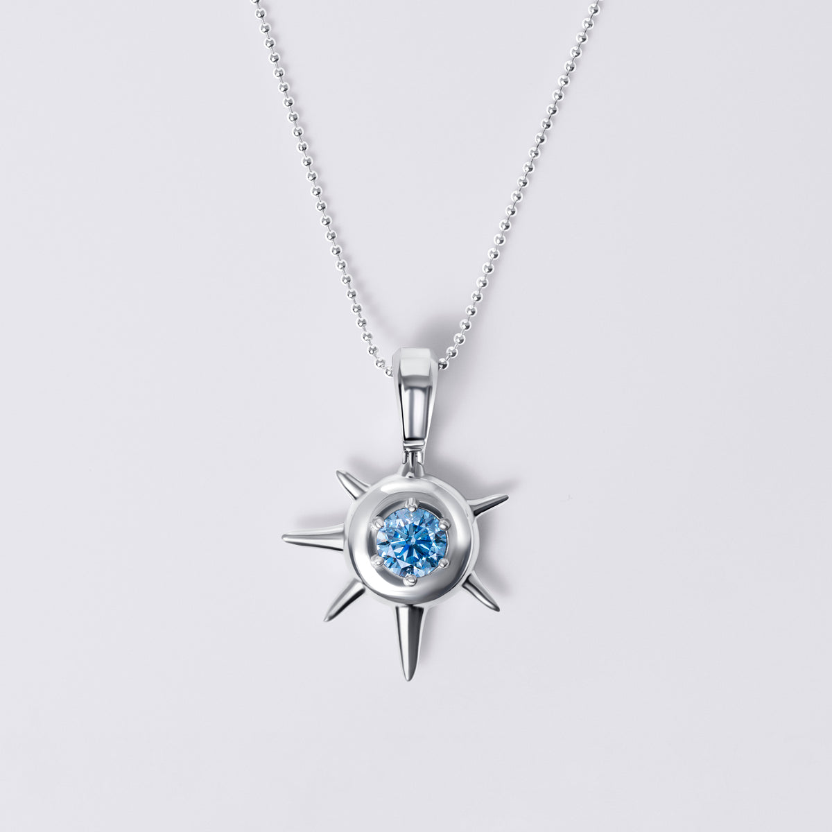 Solaris Blue Diamond Pendant Necklace