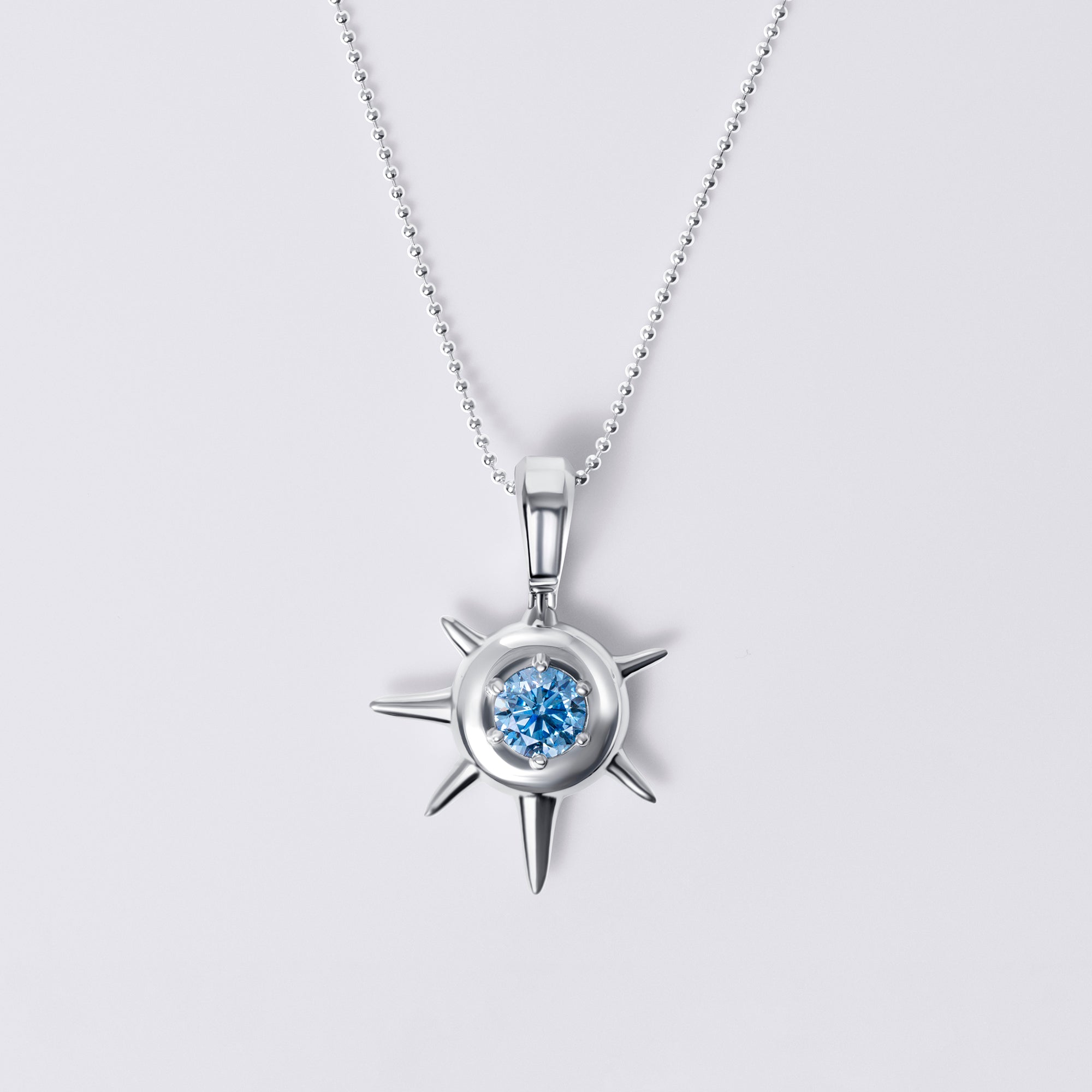 Solaris Blue Diamond Pendant Necklace