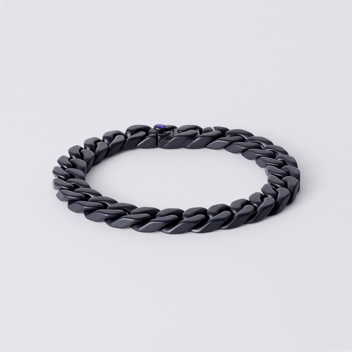 Noir Cuban Bracelet with Removable Links, Black Titanium