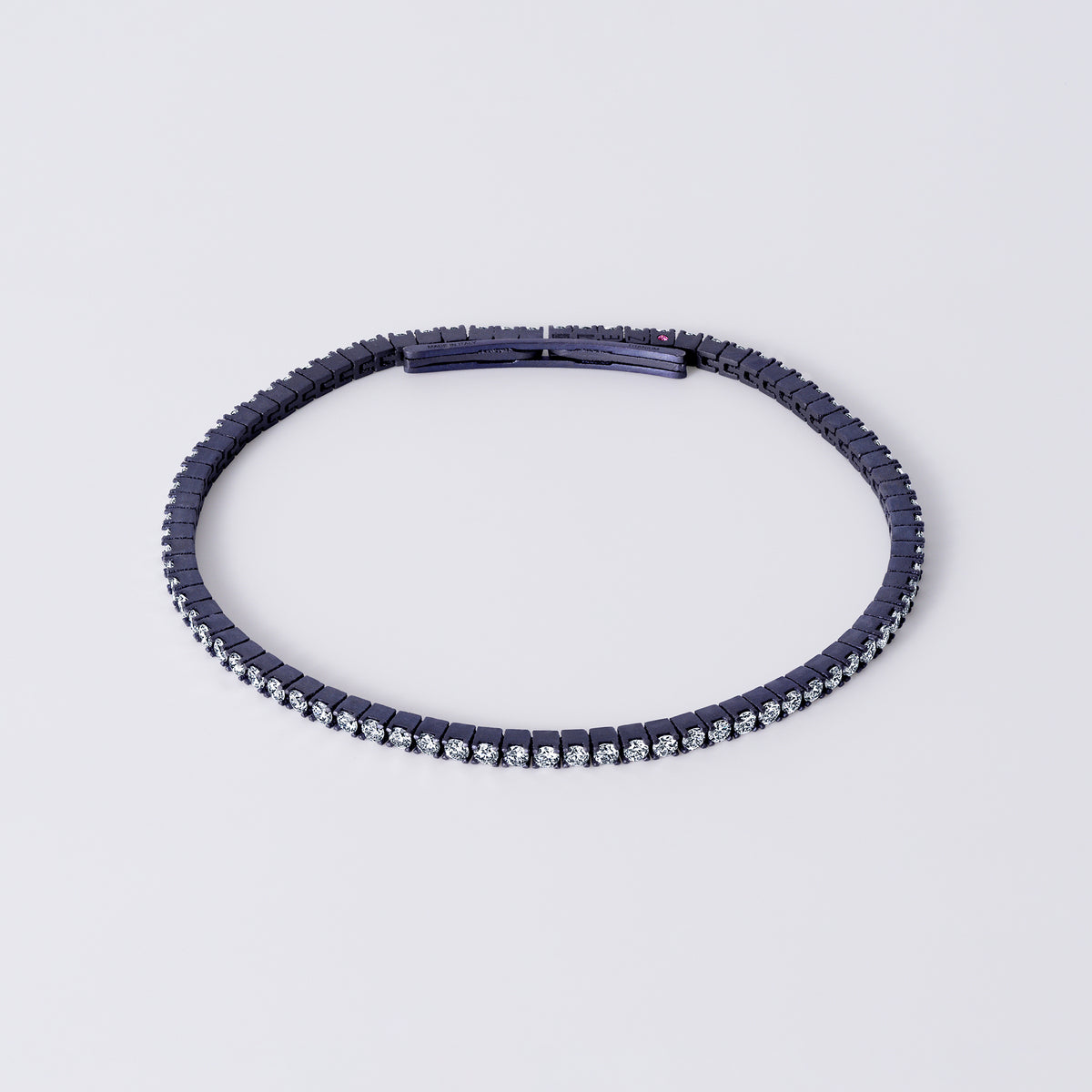 Noir Colorful Tennis Bracelet (4 1/6CTW), Dark Purple Titanium