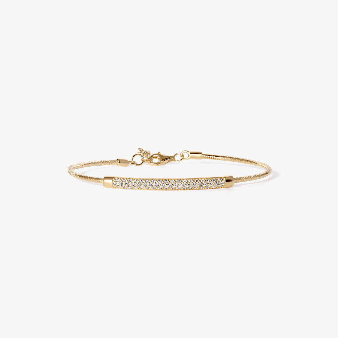Pave Diamond Bar Flexible Bracelet